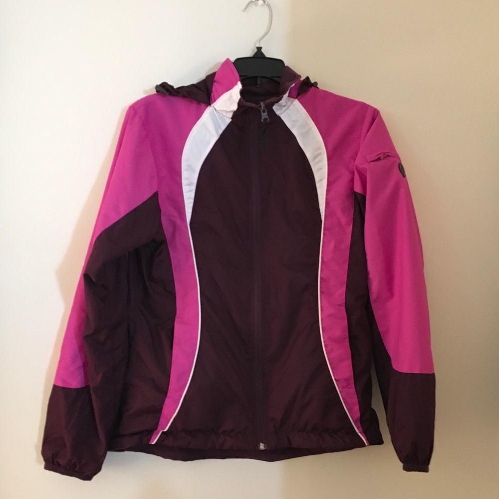 Althletic Workers pink and purple jacket